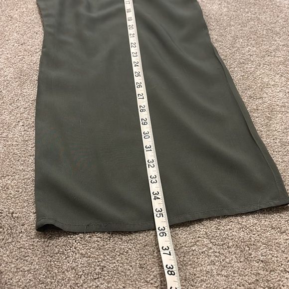 Olive green widely cropped pants by Live to be Spoiled, size small - Picture 3 of 7